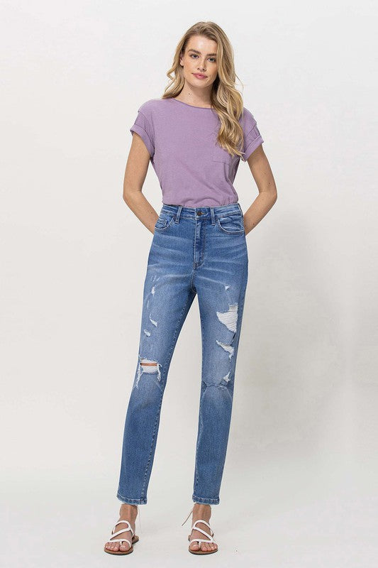 Distressed Mom Jeans