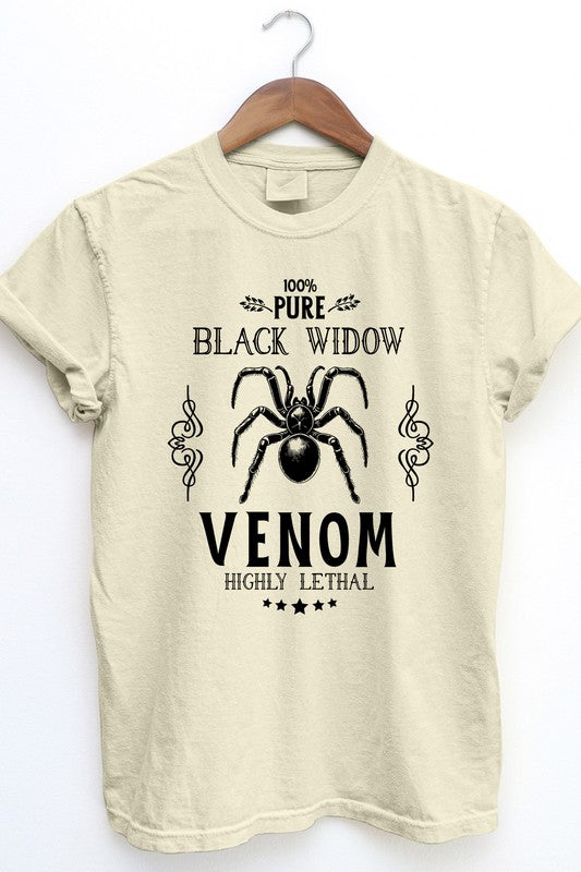 Pure Black Widow, Halloween Garment Dye Tee